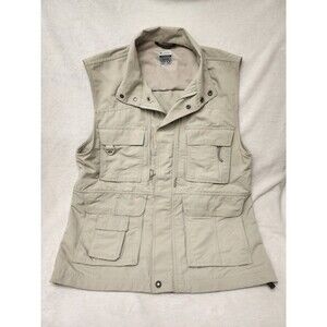 Columbia Titanium Vest Tan Fishing Utility Multi Pocket Safari Outdoor Men M